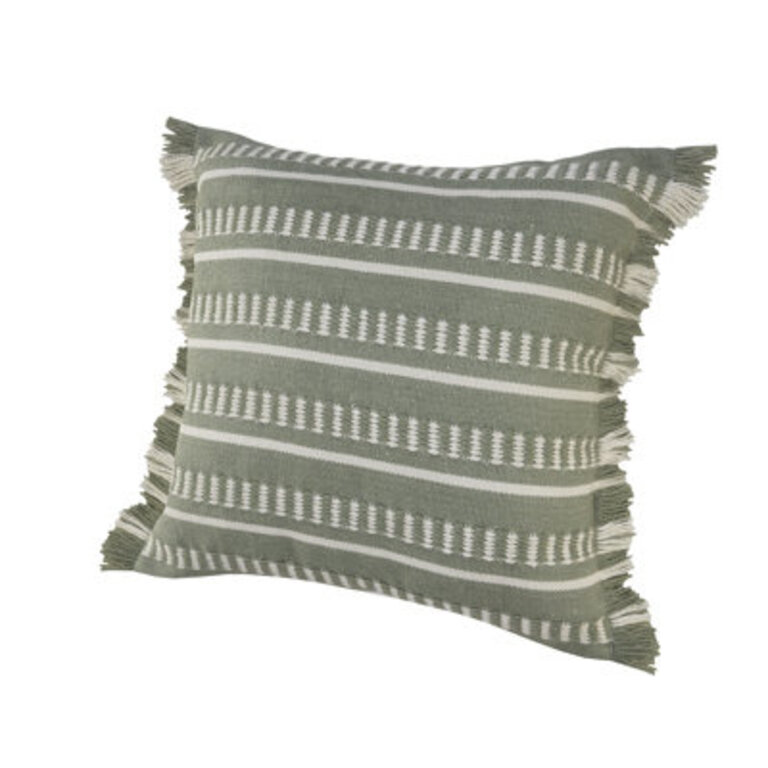 Ava Fringed IndoorOutdoor Throw Pillow
