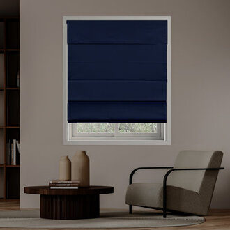 Coursey Cordless Blackout 100 Cotton Roman Shade with Cellular Shade Backing