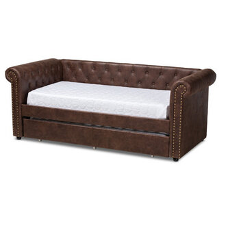 Mynard Upholstered Twin Daybed with Trundle