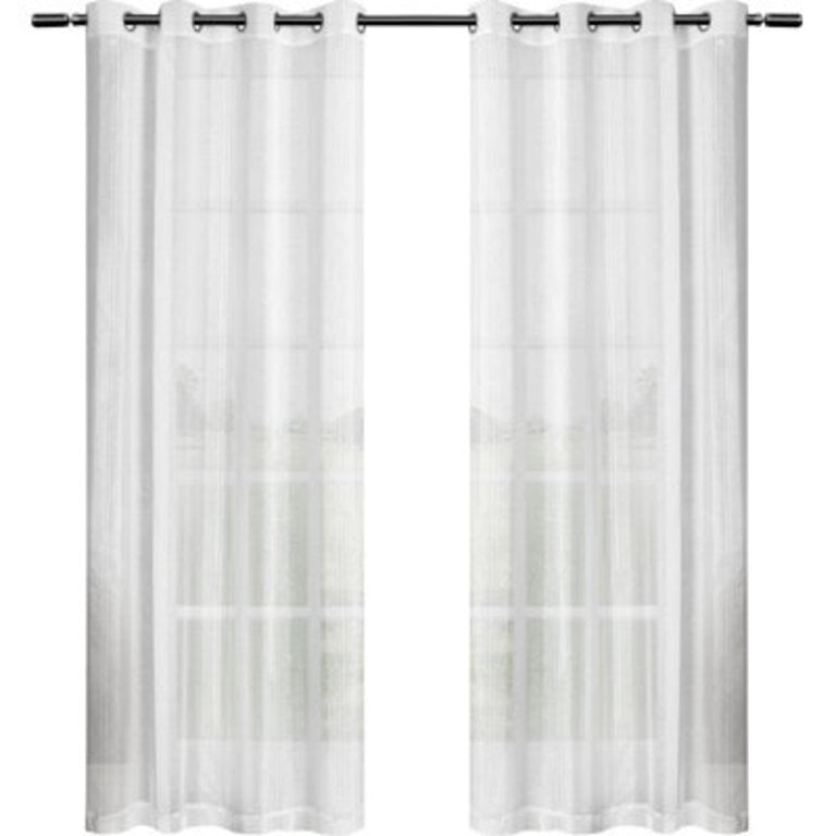 Gabbie Solid Sheer Grommet Curtain Panels