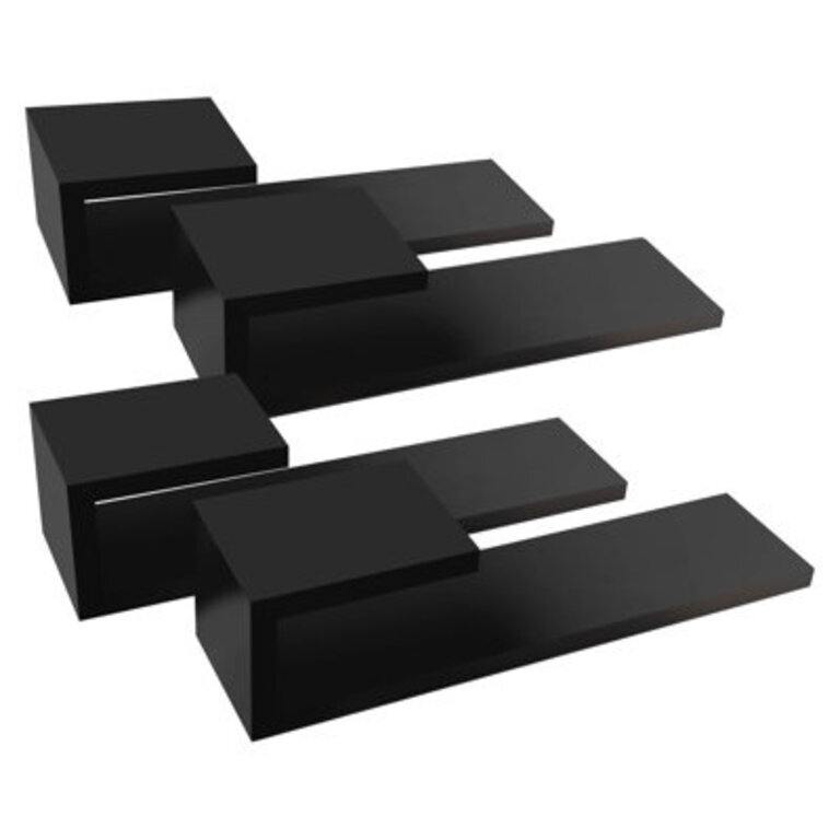 4 Piece Wall Mounted Floating Shelves