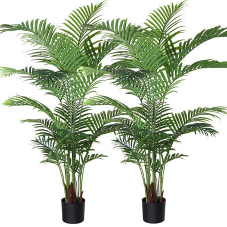 Adcock Artificial UV Resistant Palm Tree in Pot Faux Palm Plant for Home Decor