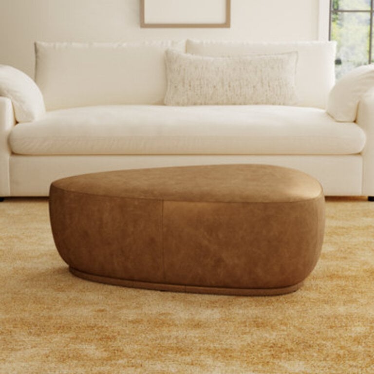 Adna 44 Genuine Leather Triangular Ottoman