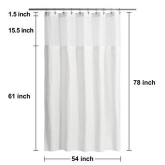 Waffle Weave Shower Curtain With Snap-In Liner 12 Hooks Included