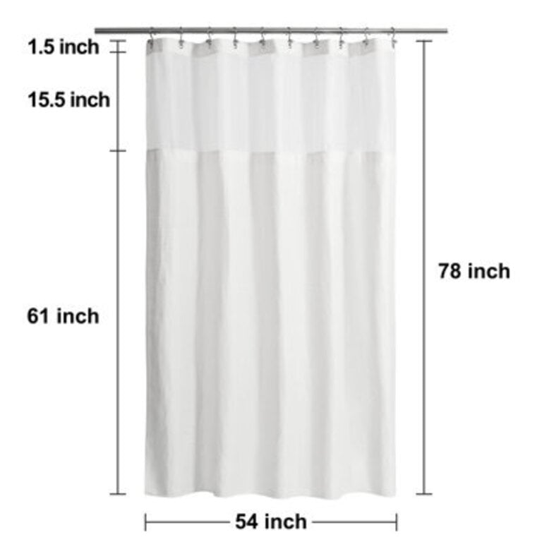 Waffle Weave Shower Curtain With Snap-In Liner 12 Hooks Included