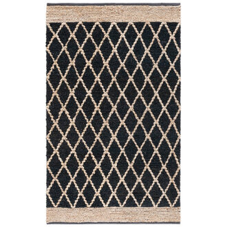 Alderson Natural Fiber Hand Loomed JuteCotton Geometric Rug in Charcoal