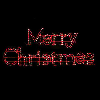 Merry Christmas Sign Color Changing RGB Lighted Display