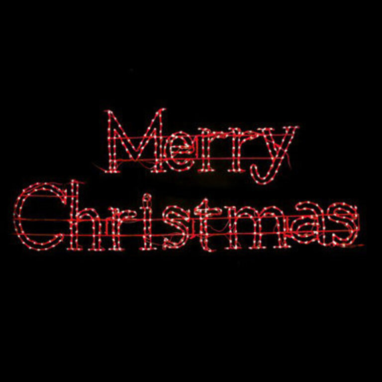 Merry Christmas Sign Color Changing RGB Lighted Display