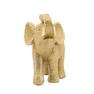 Modern Resin Polyresin Elephant Figurine with Intricate Detailing - Elegant Decorative Accent for Contemporary and Stylish Home Decor