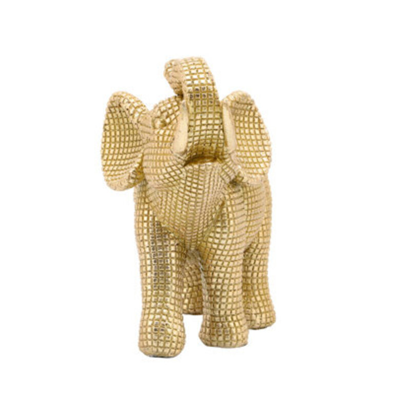 Modern Resin Polyresin Elephant Figurine with Intricate Detailing - Elegant Decorative Accent for Contemporary and Stylish Home Decor