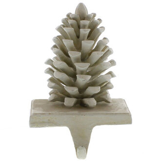 Pinecone Cast Iron Stocking Holder