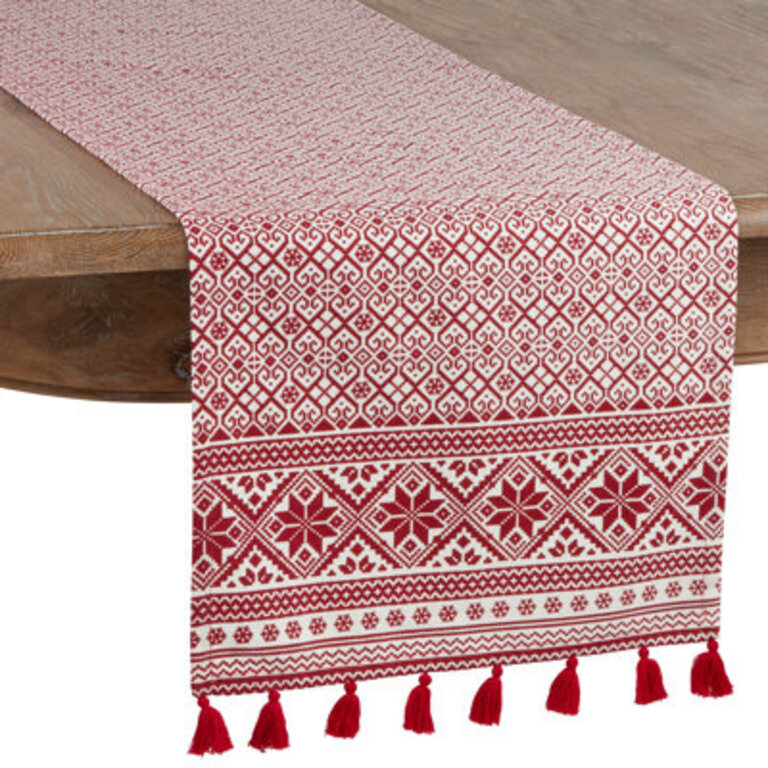 Jayapura Geometric 100 Cotton Christmas Table Runner