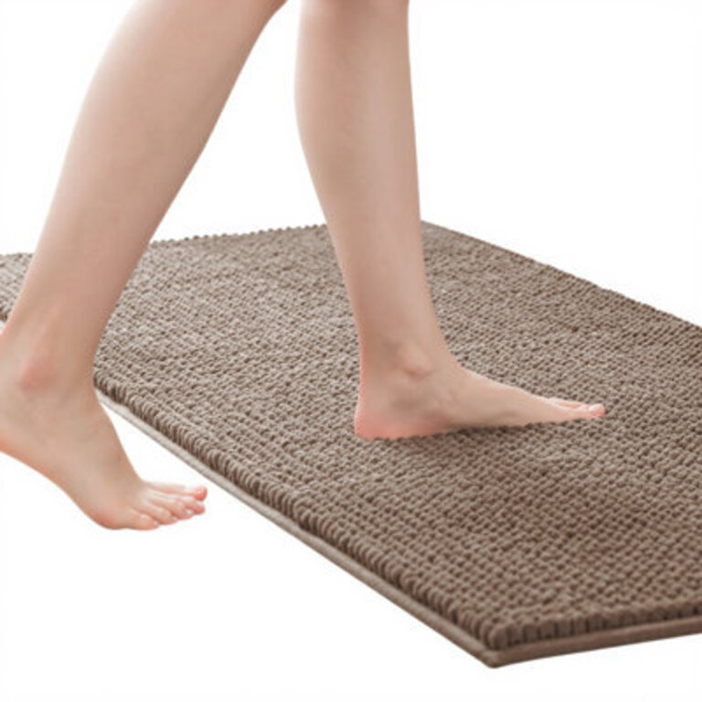 Azriah Luxury Chenille Super Soft Absorbent Microfiber Rectangle Non-Slip Bath Rug