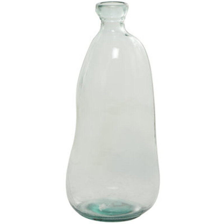 Recycled Glass Handmade Curved Spanish Abstract Decorative Vase