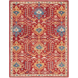 Goddard Oriental Handmade Tufted Wool RedYellow Area Rug