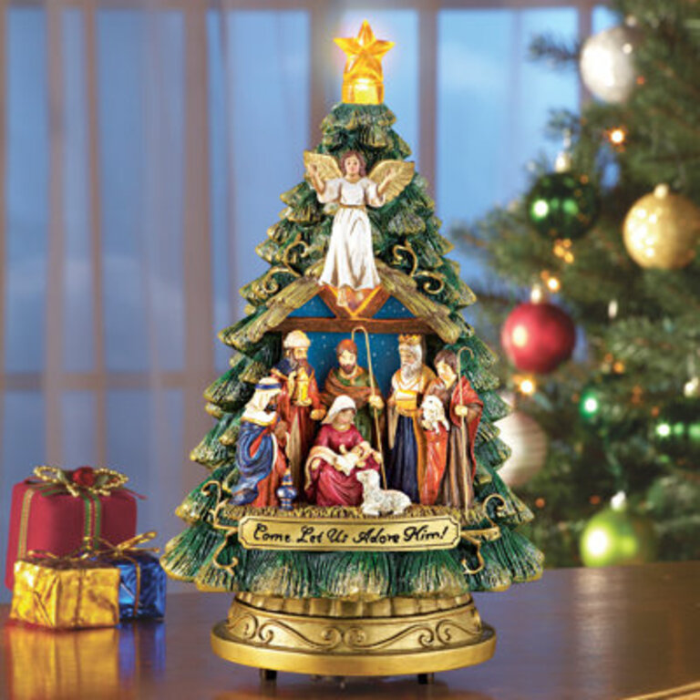 Musical Nativity Scene Christmas Tree