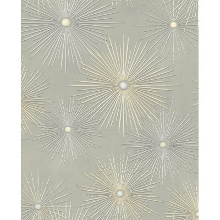 Jordynne Starburst Geo Smooth 18 L X 205 W Peel and Stick Roll Wallpaper