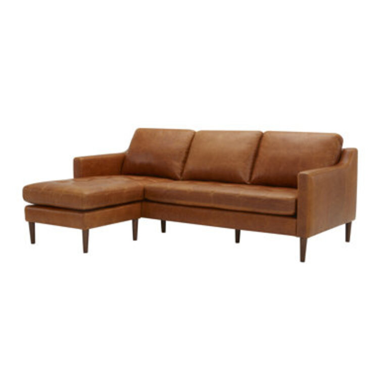 Daylen 2 - Piece Genuine Leather Reversible L-Sectional
