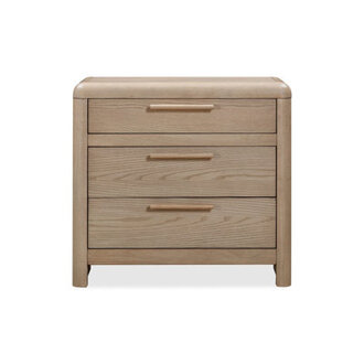 Furano Three Drawer Wood Nightstand