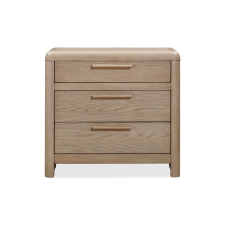 Furano Three Drawer Wood Nightstand