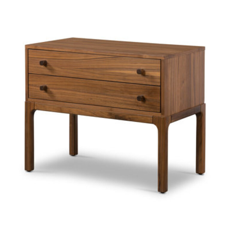 Jacobsen 2 - Drawer Solid Wood Nightstand in Natural Walnut
