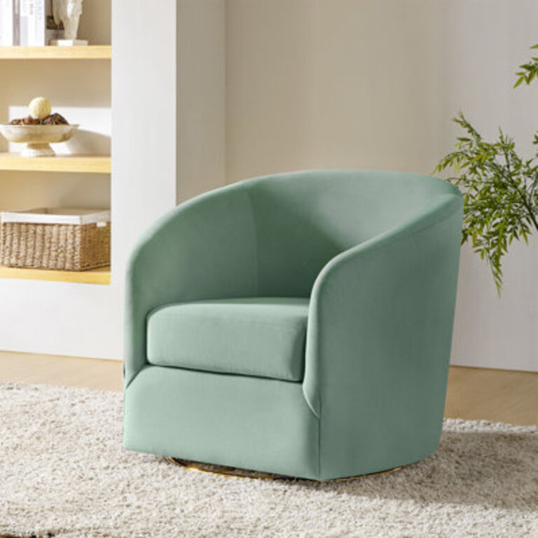Holden 315 Wide Velvet Swivel Barrel Chair