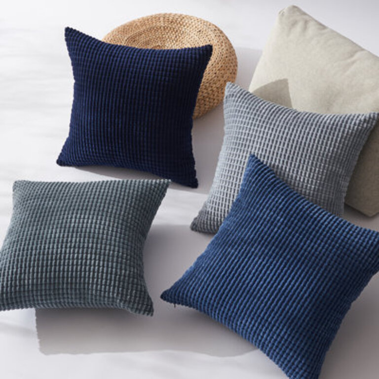 Corduroy Topfinel Throw Pillows Covers Multi Combo-Fluffy Corduroy Decorative Cushion Case Set of 4