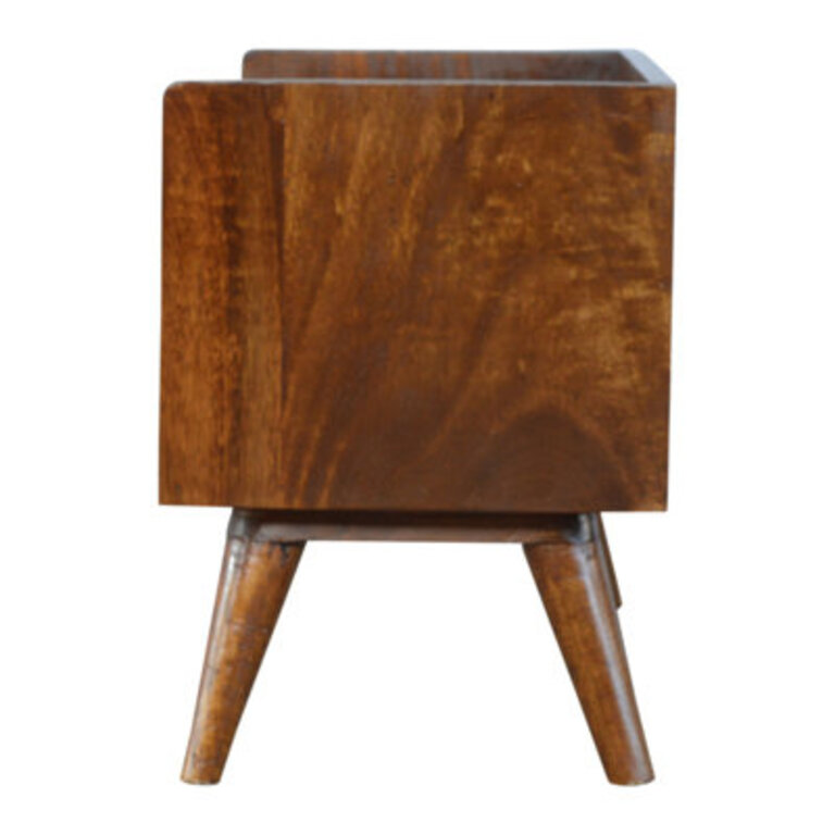 Uwais Solid Wood Open Storage Bench