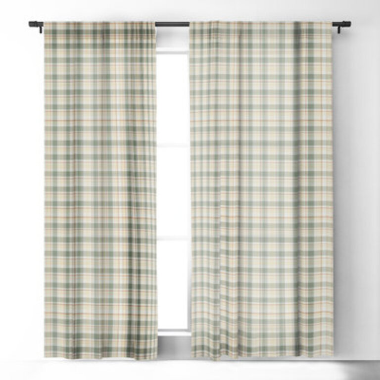 Lisa Argyropoulos Light Cottage Plaid Blackout Window Curtian Set of 2