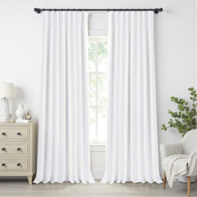 Birglinde Faux Linen Textured Thermal 100 Blackout Curtains for Bedroom Living Room Rod PocketRing Clips