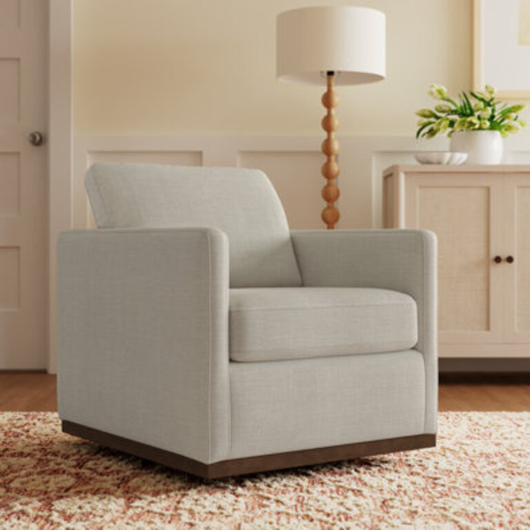 Bobbi Upholstered Swivel Armchair