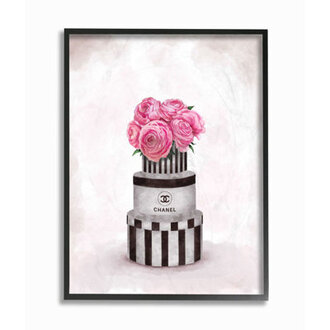 Fashion Flower Box Stack Pink Painting Graphic Art