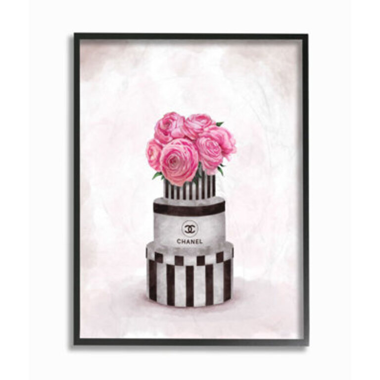 Fashion Flower Box Stack Pink Painting Graphic Art