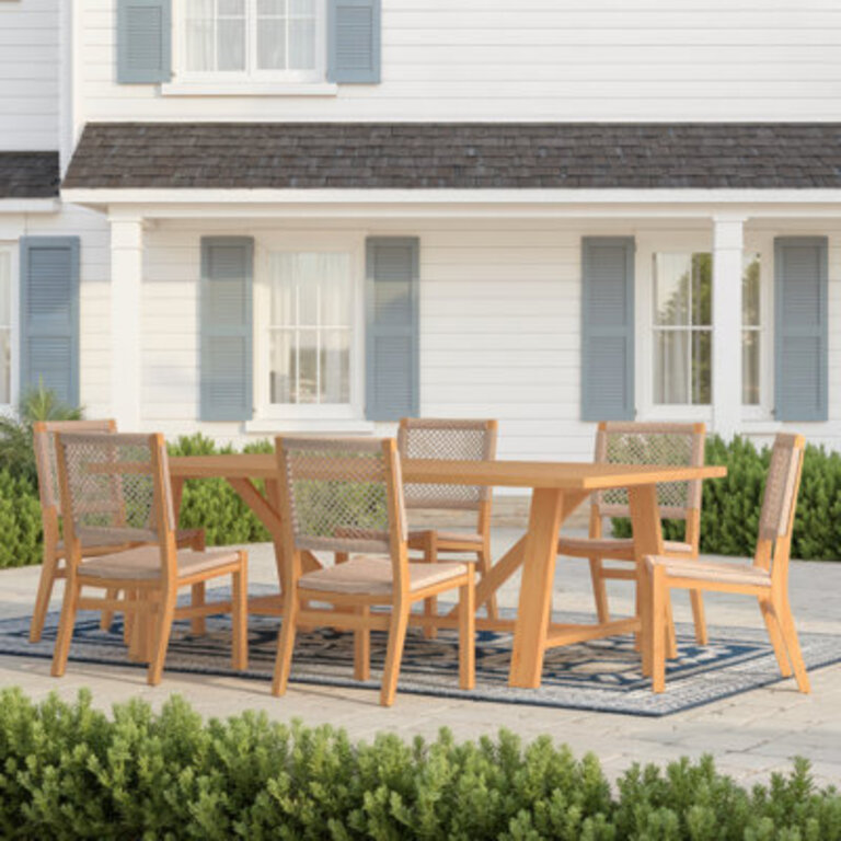 Seras Rectangular 6 - Person Outdoor Dining Set
