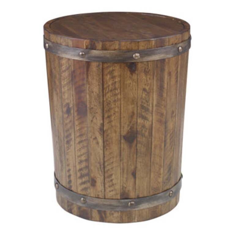 Branden Wine Barrel End Table