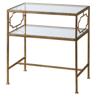 Arciniega Glass End Table with Storage