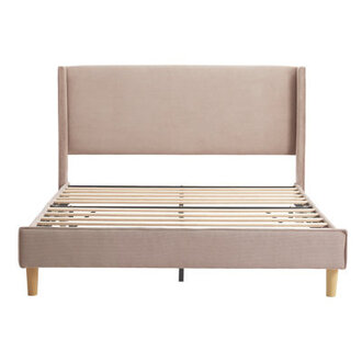Luxury Modern Wingback Corduroy Upholstered Bed