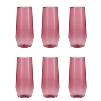 Fortessa Sole Outdoor Shatter Resistant BPA Free Premium Copolyester Plastic Drinkware 6 Pack Terra Cotta Orange Stemless Wine Glass