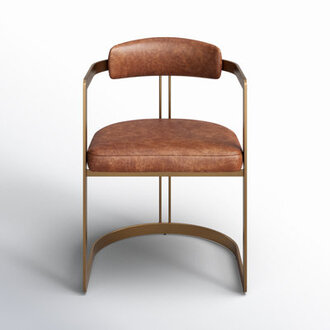 Bradley Genuine Leather Dining Armchair