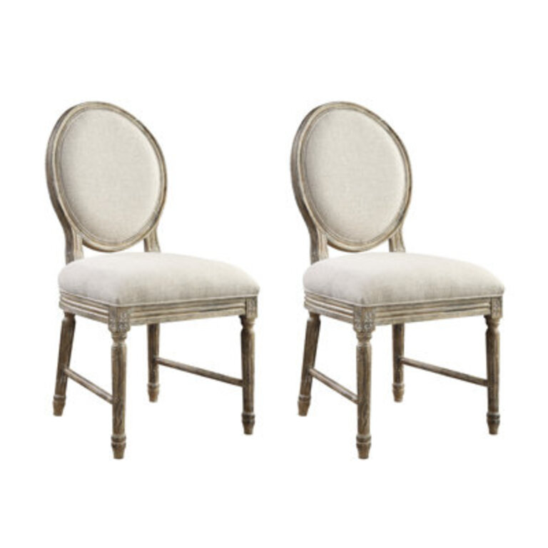 Clintwood Upholstered Side Chair in Natural Beige