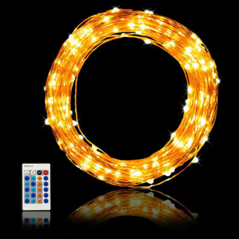 99FT LED Fairy String Lighs 300-LEDs 2700K with Remote Control