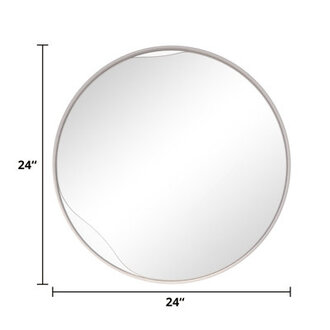 Kateland Iron Round Decorative Wall Accent Mirror