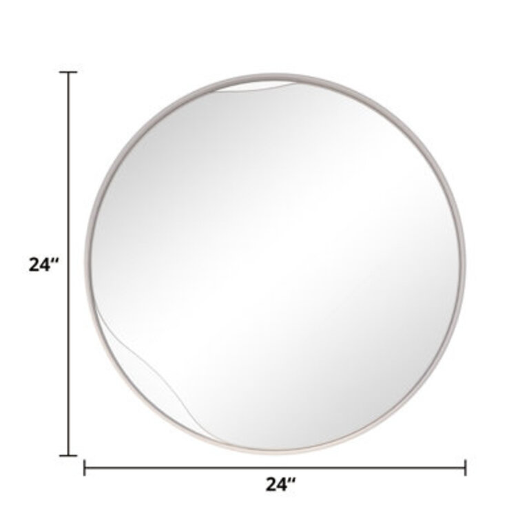 Kateland Iron Round Decorative Wall Accent Mirror