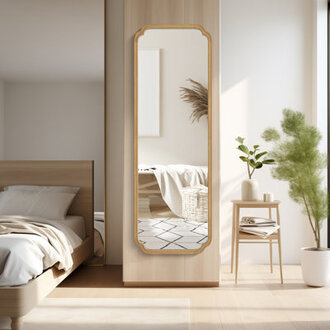 Mervine Full Length Wood Mirror