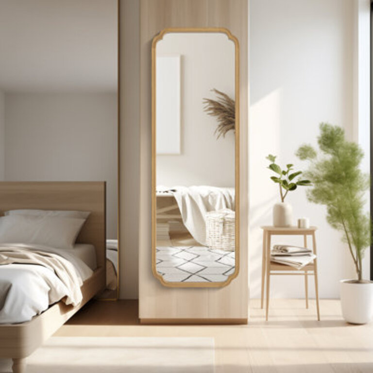 Mervine Full Length Wood Mirror