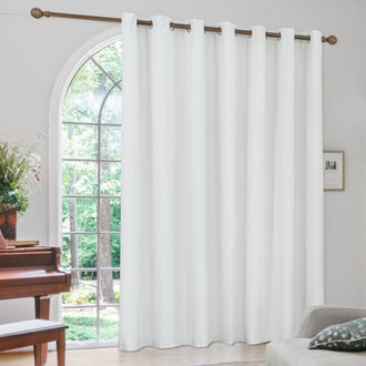 Linen Textured 100 Blackout Grommet Sliding Patio Door Curtain Panel