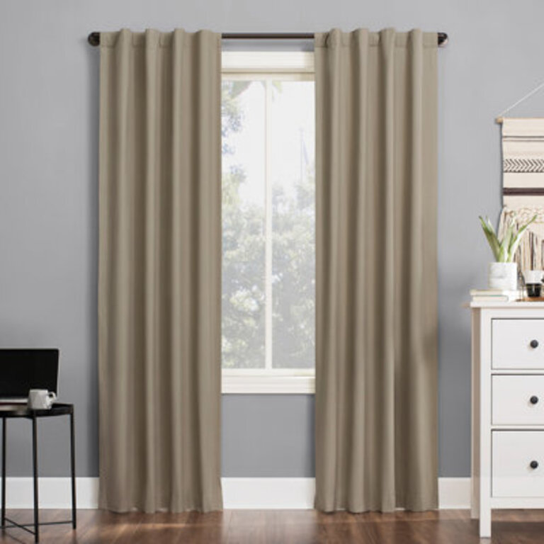 Cambell Wayfair Basics Thermal 100 Blackout Back TabRod Pocket Curtain Panel