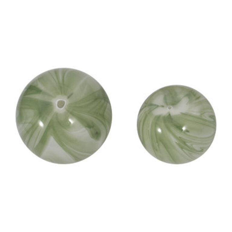 Cosentino Modern Glass Orbs Set of 2 - Stylish Decorative Accents