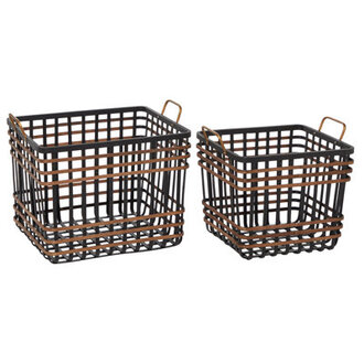 Edney 2 Piece Metal Basket Set
