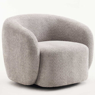 Munehito Upholstered Swivel Barrel Chair